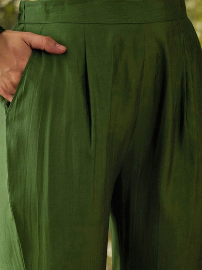 Variyali - Embroidered Viscose 3-Piece Suit Set